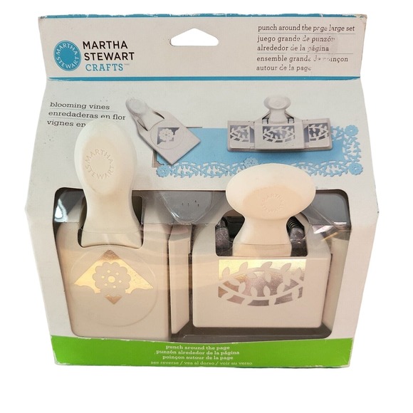 Martha Stewart Border Punches Blooming Vines Punch Around The Page Large Set of2 - Picture 1 of 8